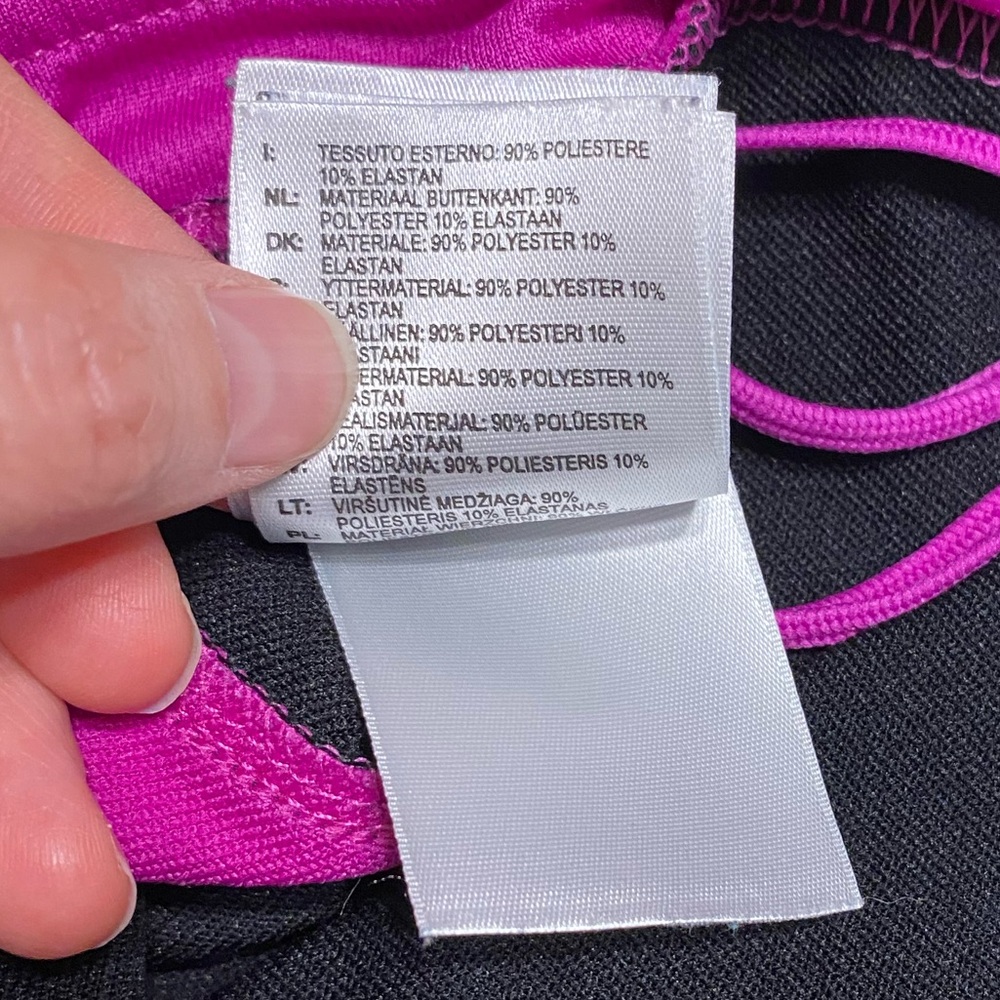 ADIDAS Response Capri Leggings Black & Purple Size Large - Picture 5 of 7